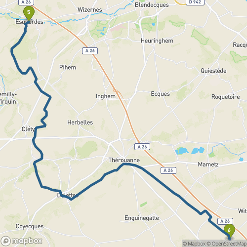 Carte du parcours Esquerdes