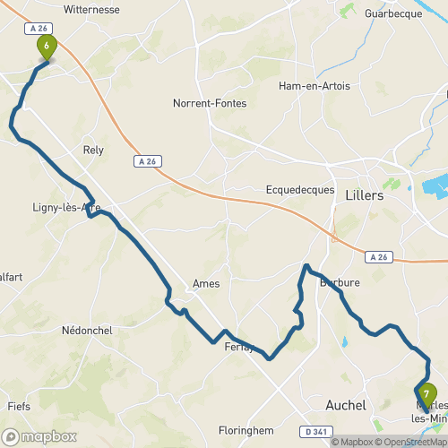 Carte du parcours Liettres