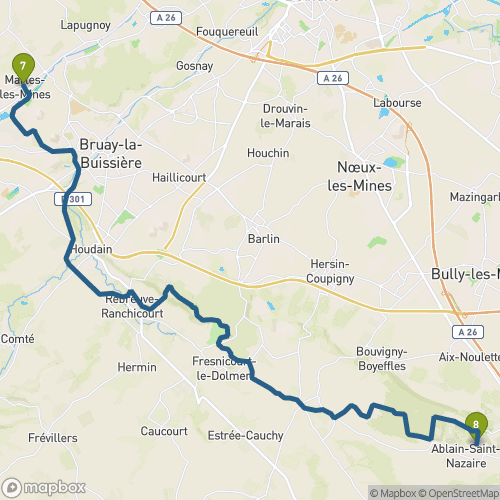Carte du parcours Marles-les-Mines