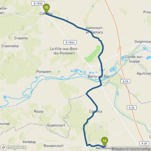 Carte du parcours Corbeny