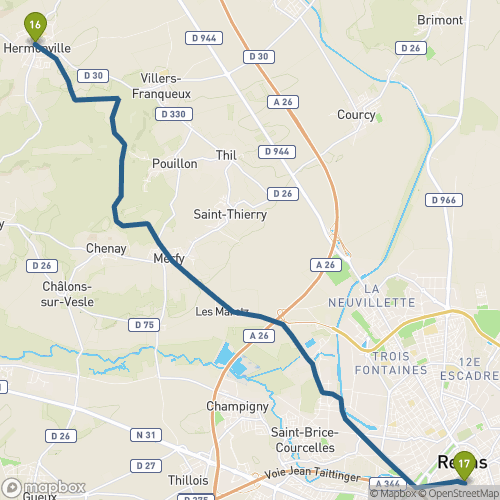 Carte du parcours Hermonville
