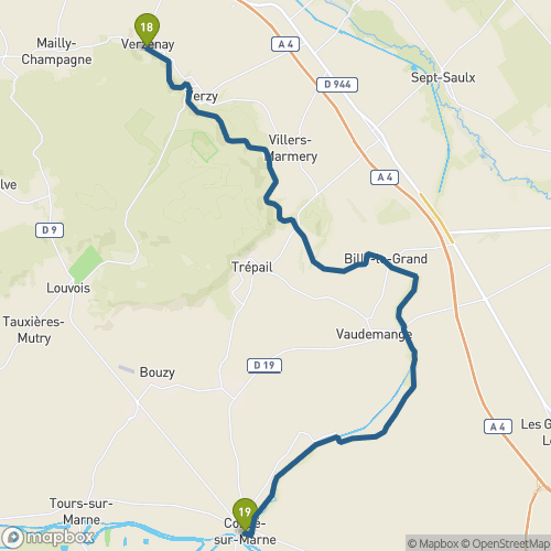 Carte du parcours Verzenay