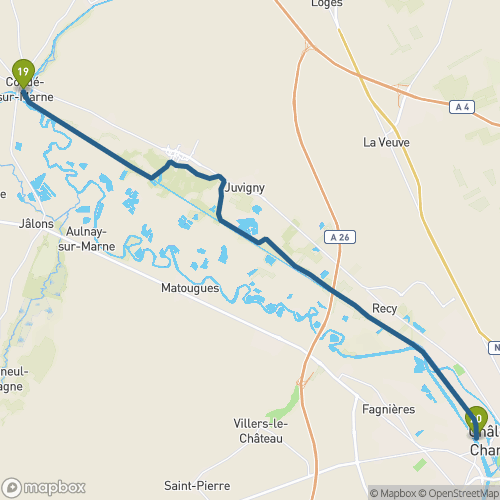 Carte du parcours Condé-sur-Marne