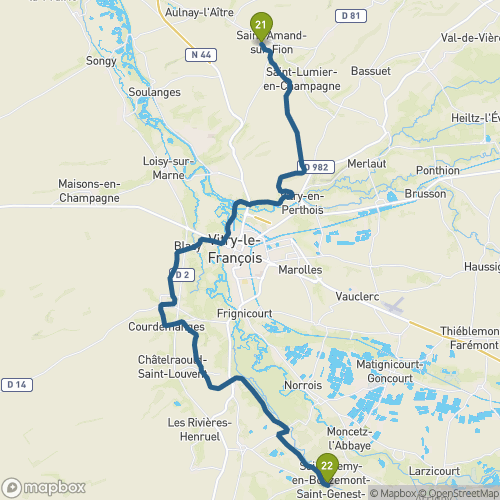 Carte du parcours St-Amand-sur-Fion
