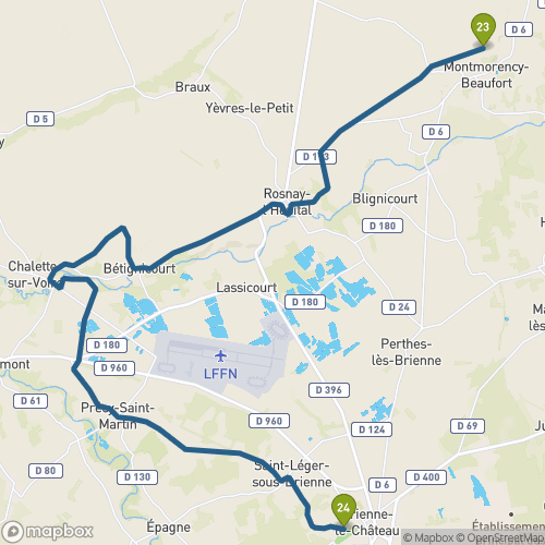 Carte du parcours Montmorency-Beaufort