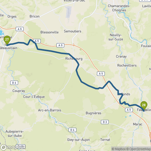 Carte du parcours Chateauvillain