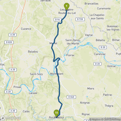 Carte du parcours Les-Quatre-Routes