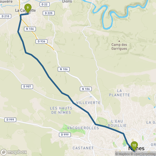 Carte du parcours La-Calmette