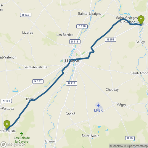 Carte du parcours Charost