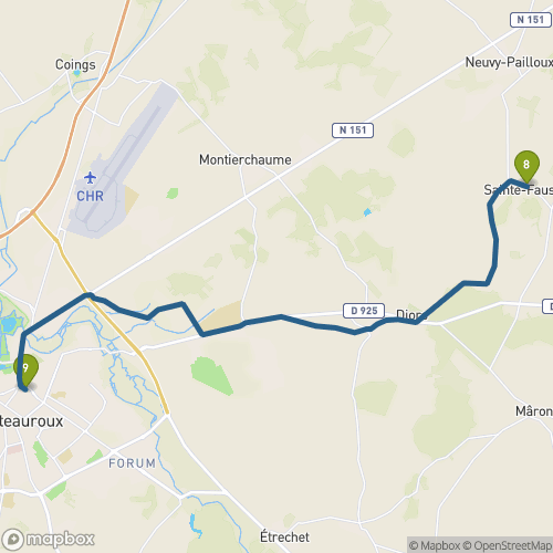 Carte du parcours Ste-Fauste