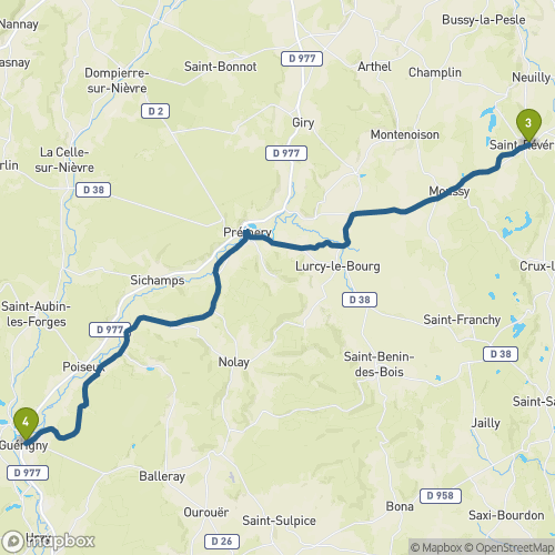 Carte du parcours St Révérien