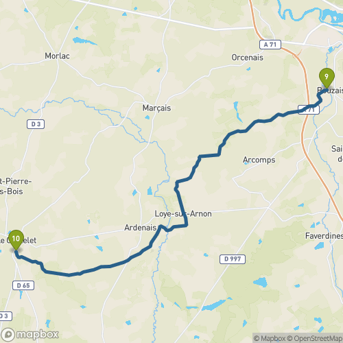 Carte du parcours Bouzais