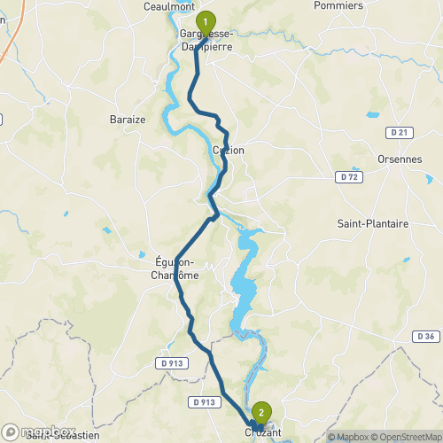 Carte du parcours Gargilesse