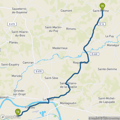 Carte du parcours St Ferme