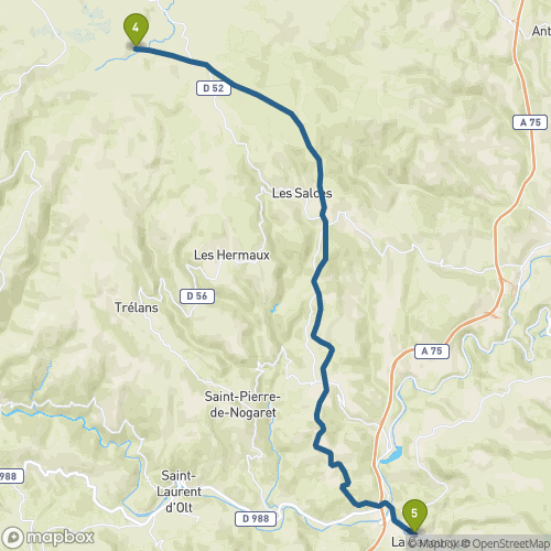 Carte du parcours refuge Les Rajas