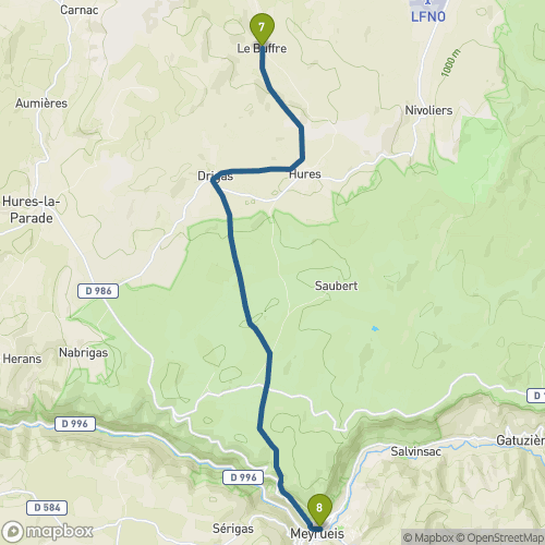 Carte du parcours Le Buffre