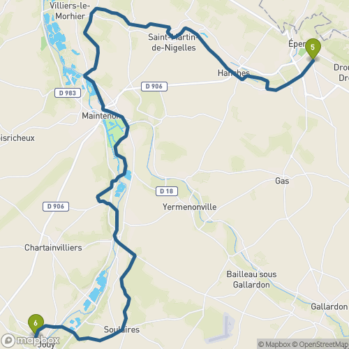 Carte du parcours Epernon