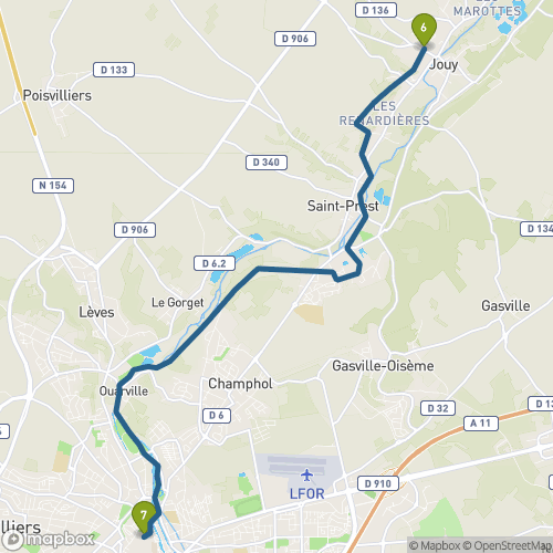 Carte du parcours Jouy