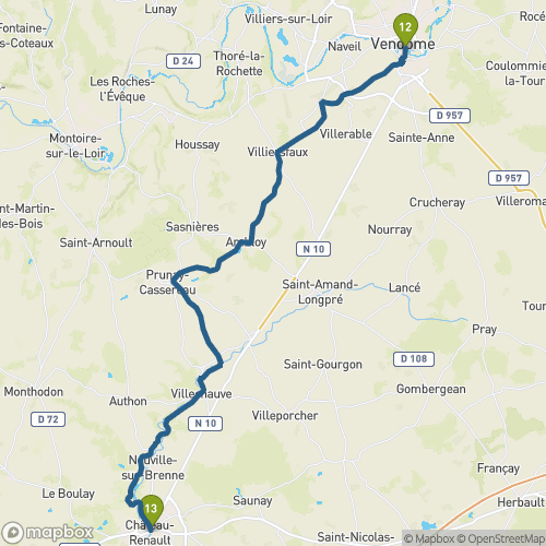 Carte du parcours Vendôme