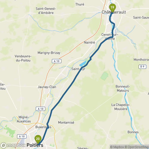Carte du parcours Châtellerault