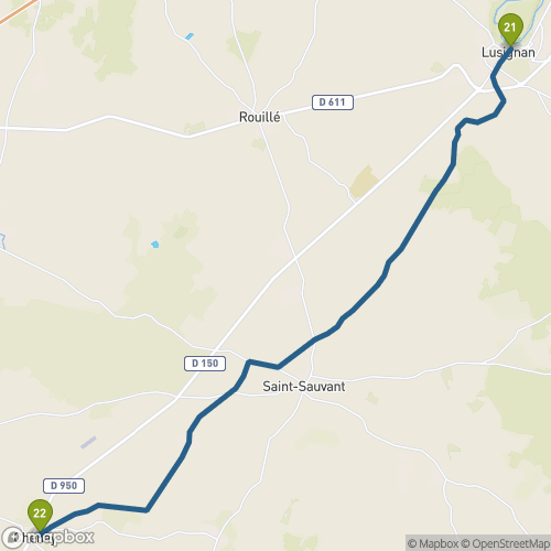 Carte du parcours Lusignan