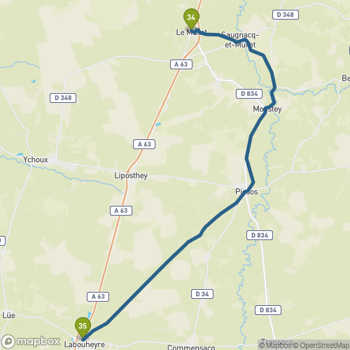 Carte du parcours Le Muret