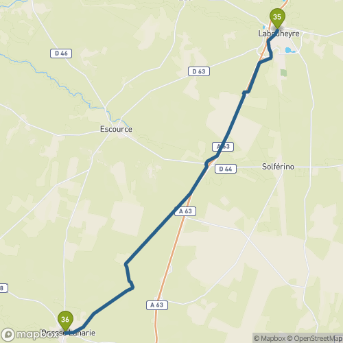 Carte du parcours Labouheyre