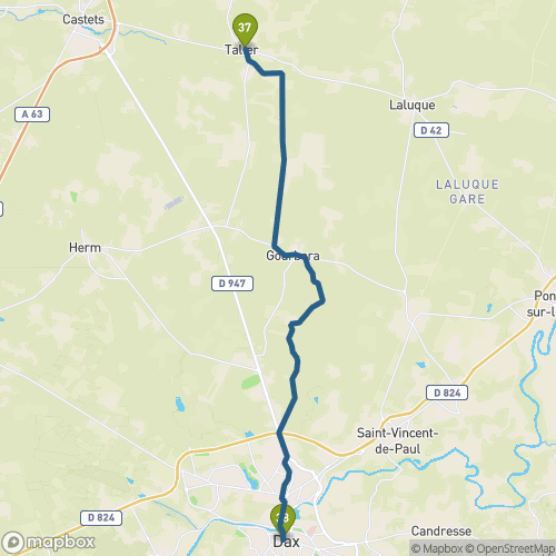 Carte du parcours Taller