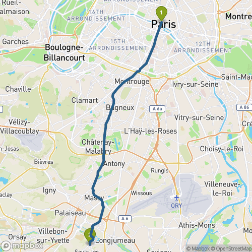 Carte du parcours Paris