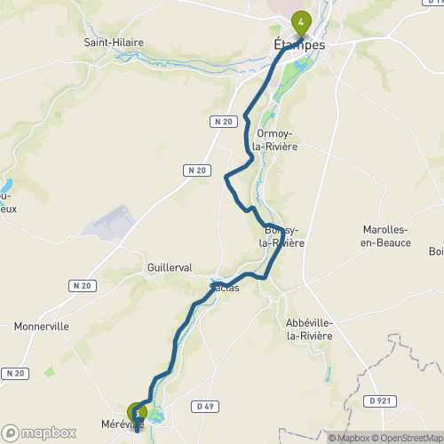 Carte du parcours Etampes