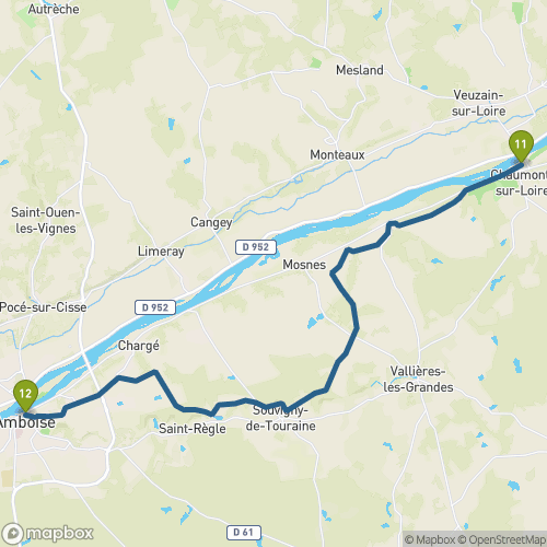 Carte du parcours Chaumont-sur-Loire