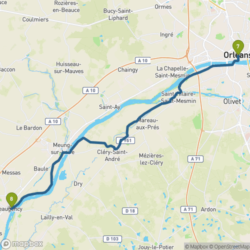 Carte du parcours Orléans