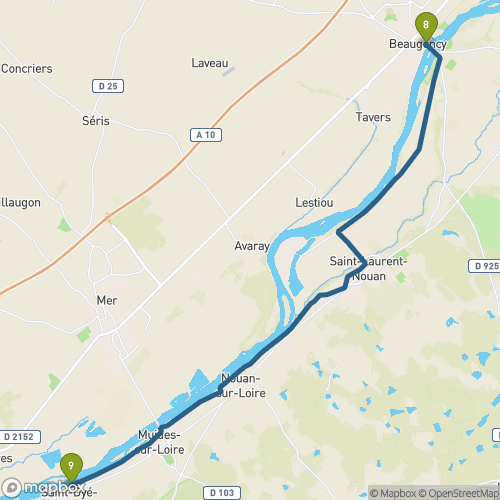 Carte du parcours Beaugency