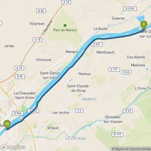 Carte du parcours St-Dyè-sur-Loire