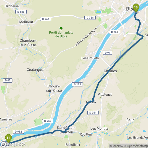 Carte du parcours Blois
