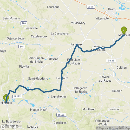 Carte du parcours Montréal