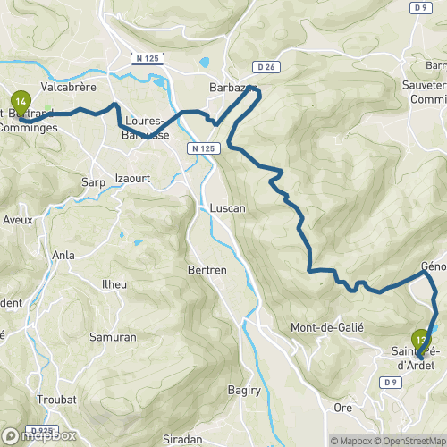 Carte du parcours St-Pée d’Ardet