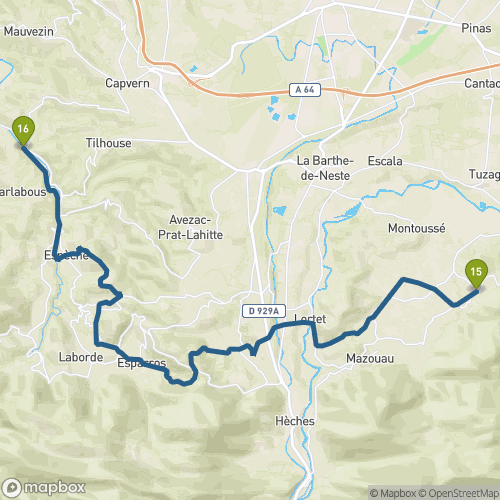 Carte du parcours Montserié