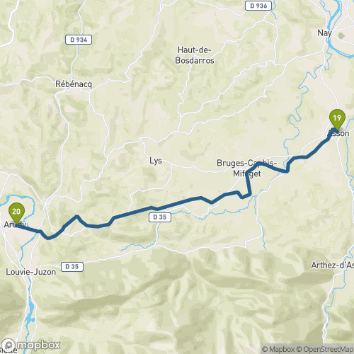 Carte du parcours Asson