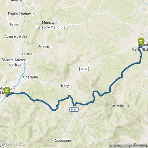 Carte du parcours L'Hôpital-St-Blaise