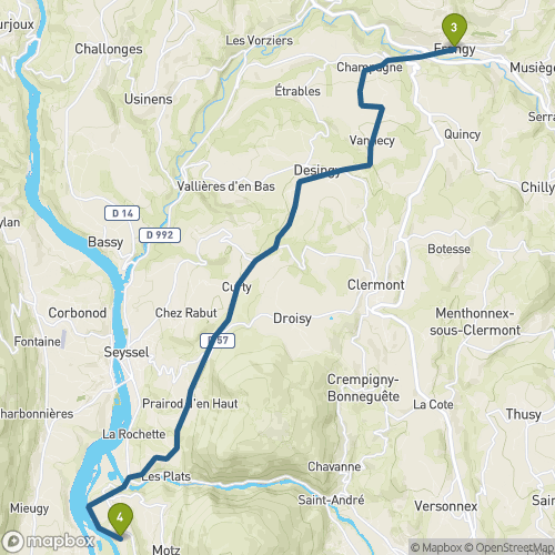 Carte du parcours Frangy