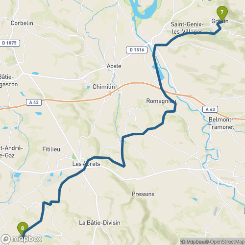 Carte du parcours Gresin