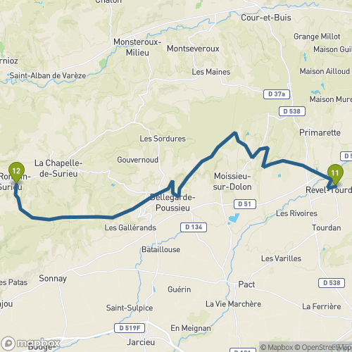 Carte du parcours Revel Tourdan