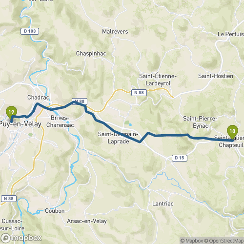 Carte du parcours St Julien Chapteuil