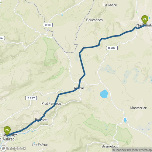 Carte du parcours Nasbinals