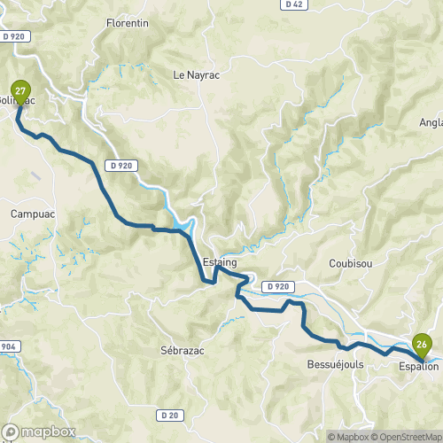 Carte du parcours Espalion