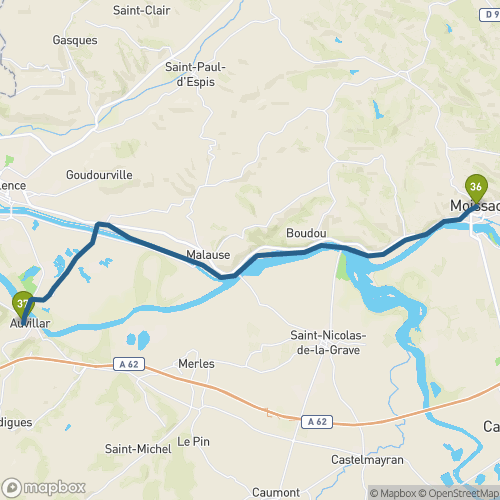 Carte du parcours Moissac