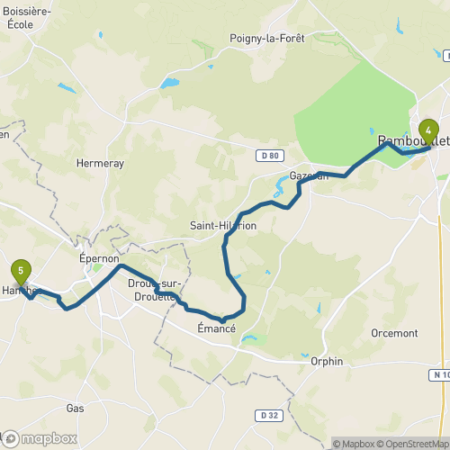 Carte du parcours Rambouillet