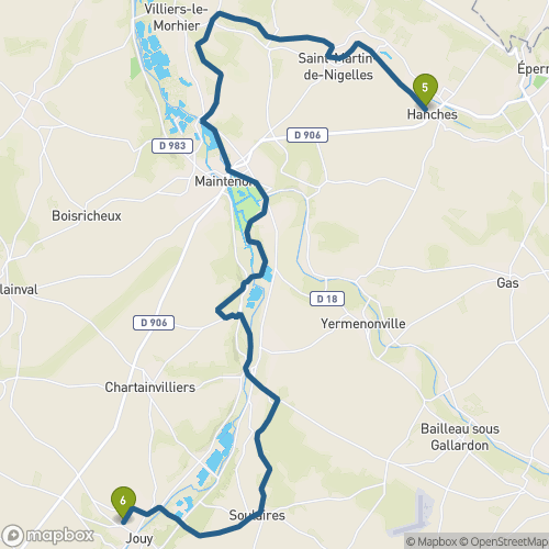 Carte du parcours Hanches
