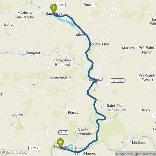 Carte du parcours Saumeray